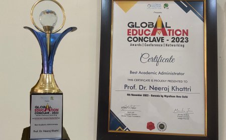 के.आर. मंगलम विश्वविद्यालय को ग्लोबल एजुकेशन कॉन्क्लेव 2023 में 'एनसीआर में सबसे आशाजनक विश्वविद्यालय' का पुरस्कार दिया गया