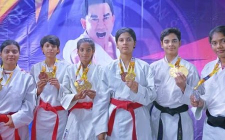 कांनीनजुकु राष्ट्रीय कराटे प्रतियोगिता में आरबी अकादमी के खिलाड़ियों ने 7 स्वर्ण सहित जीते 10 पदक