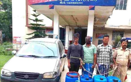ट्रांसफॉर्मर से तेल चोरी करते तीन चोर रंगेहाथ गिरफ्तार