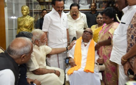 प्रधानमंत्री मोदी ने करुणानिधि को 100वीं जयंती पर दी श्रद्धांजलि