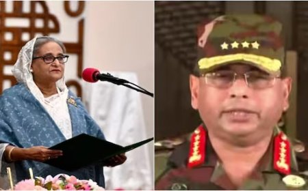 बांग्लादेश  में  तख्तापलट, शेख  हसीना  को  छोड़ना  पड़ा  देश !