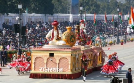 गणतंत्र दिवस: कर्तव्य पथ पर राजस्थान की सांस्कृतिक झांकी ने दर्शकों को किया आकर्षित