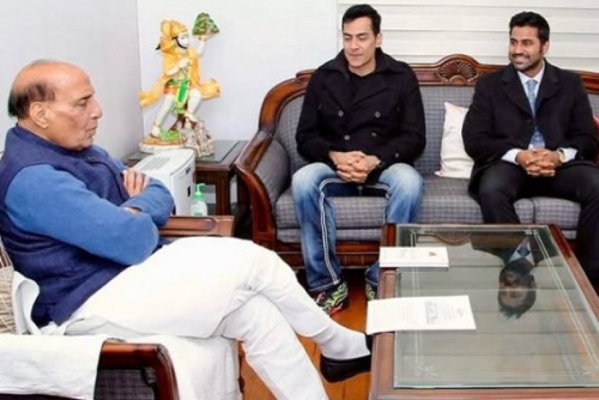 सुधांशु पांडेय ने राजनाथ सिंह से की मुलाकात, बोले- उनके विचारों में अद्भुत दूरदर्शिता