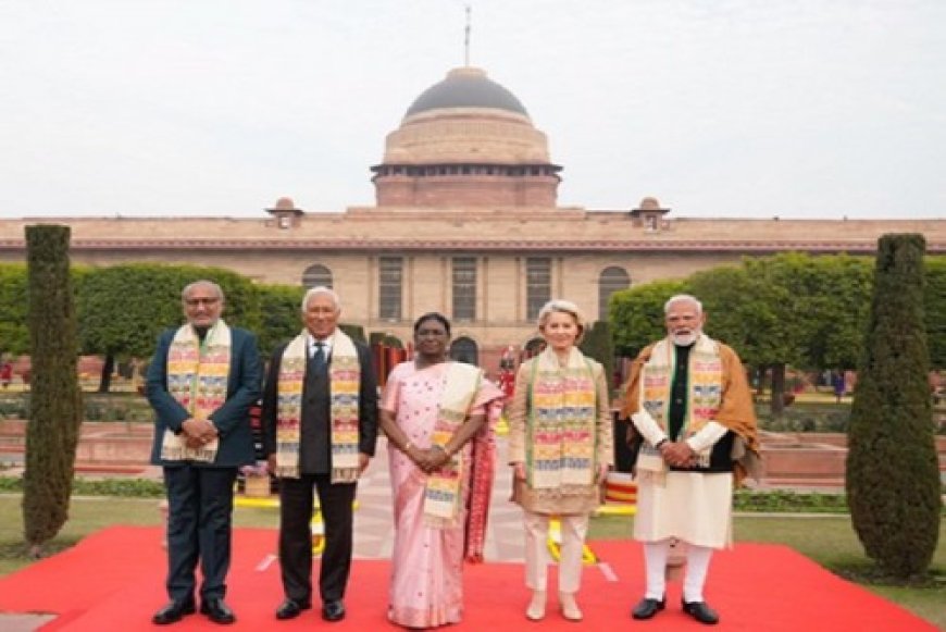 उपराष्ट्रपति सीपी राधाकृष्णन ने ईयू नेताओं के सम्मान में आयोजित स्वागत समारोह में भाग लिया