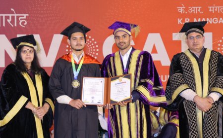 के.आर. मंगलम विश्वविद्यालय का 7वां दीक्षांत समारोह, 1,842 छात्रों को मिली डिग्रियां