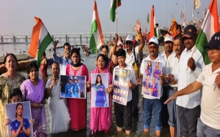 पाकिस्तान के खिलाफ भारतीय बेटियों की जीत के लिए गंगा पूजन और आरती, फैंस बोले-हरमनप्रीत करेंगी कमाल