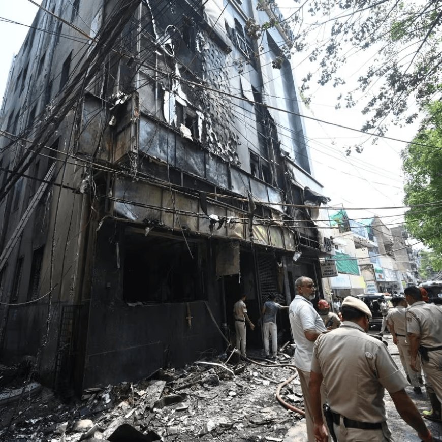 दिल्ली के मालवीय नगर में भीषण अग्निकांड: फ्लोरिश स्टे होटल में 21 की मौत, कई विदेशी नागरिक भी शामिल, फायर NOC के बिना चल रहा था होटल
