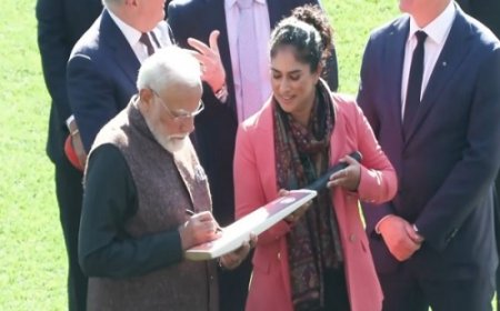 पीएम नरेंद्र मोदी मेलबर्न क्रिकेट ग्राउंड पहुंचे, भारत-ऑस्ट्रेलिया स्पोर्ट्स कोलेबरेशन रोडमैप किया लॉन्च