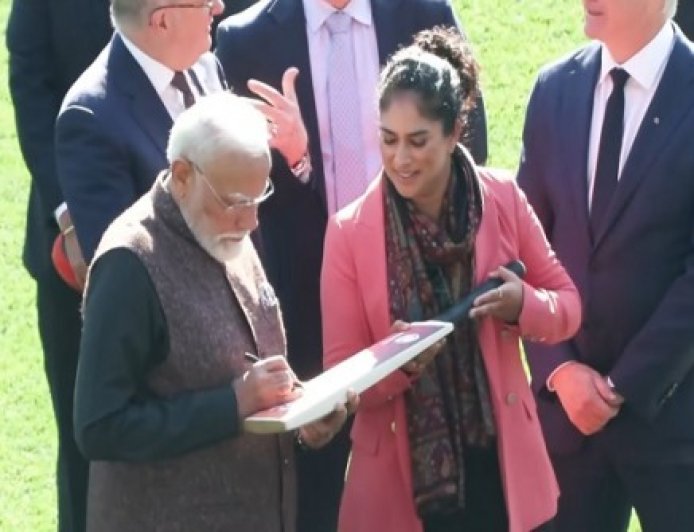 पीएम नरेंद्र मोदी मेलबर्न क्रिकेट ग्राउंड पहुंचे, भारत-ऑस्ट्रेलिया स्पोर्ट्स कोलेबरेशन रोडमैप किया लॉन्च