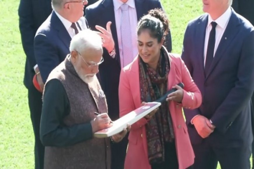 पीएम नरेंद्र मोदी मेलबर्न क्रिकेट ग्राउंड पहुंचे, भारत-ऑस्ट्रेलिया स्पोर्ट्स कोलेबरेशन रोडमैप किया लॉन्च