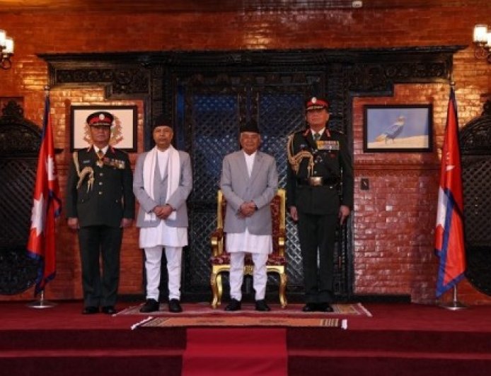 नेपाल के राष्ट्रपति रामचंद्र पौडेल ने जनरल धीरज सेठ को प्रदान की नेपाली 'जनरल' की मानद रैंक