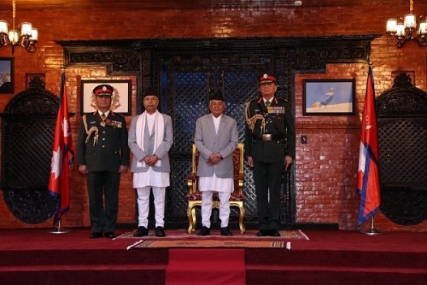 नेपाल के राष्ट्रपति रामचंद्र पौडेल ने जनरल धीरज सेठ को प्रदान की नेपाली 'जनरल' की मानद रैंक