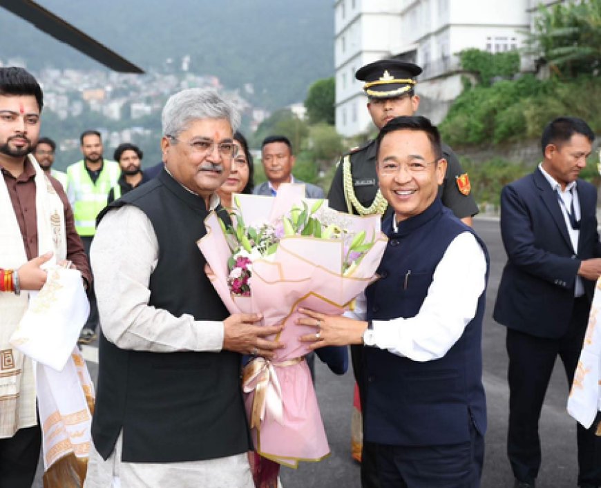 सिक्किम पहुंचे नवनियुक्त राज्यपाल दुष्यंत कुमार गौतम, सोमवार को लोकभवन में शपथ ग्रहण समारोह